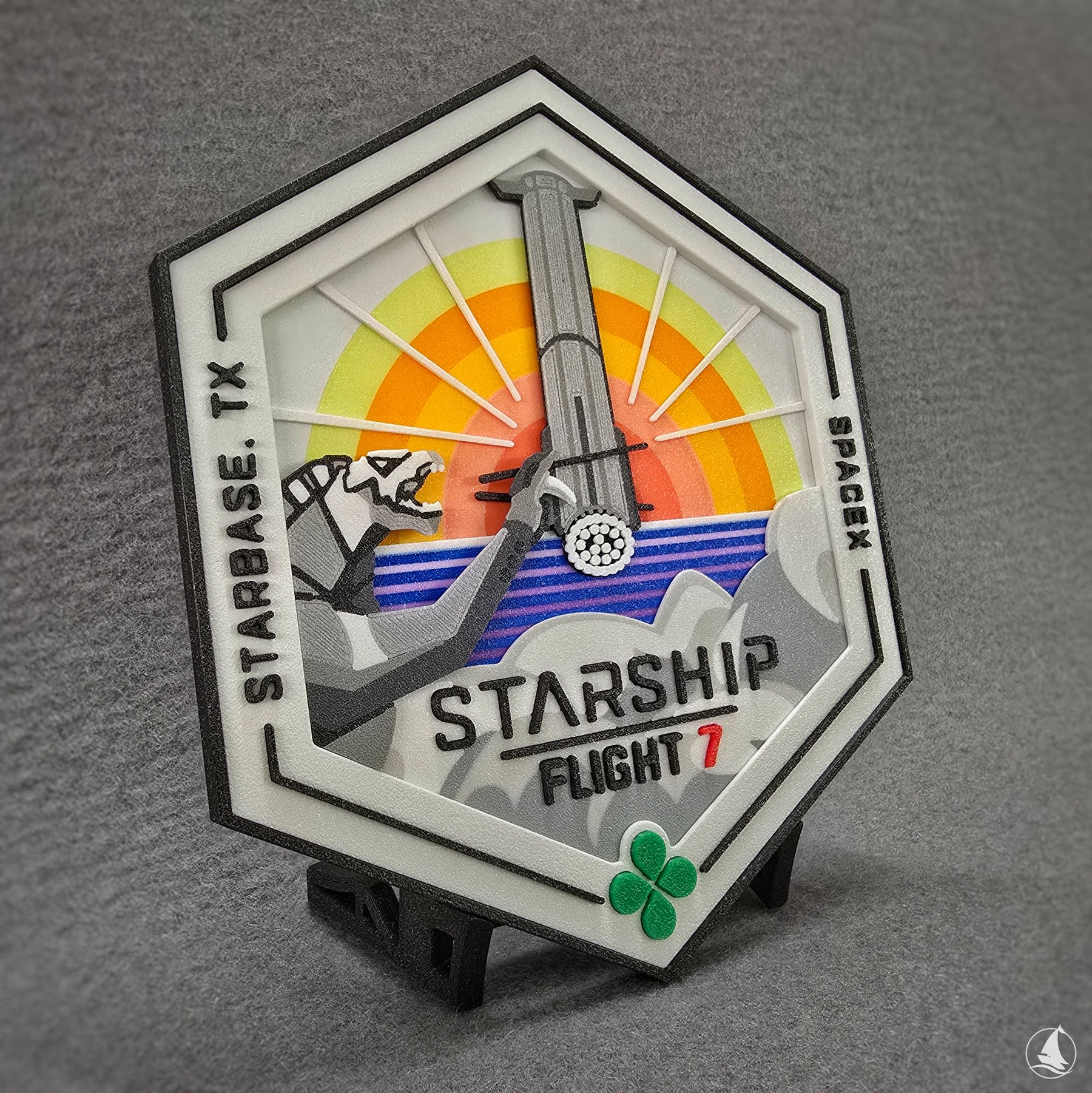 SpaceX Starship - Test Flight 7 - 3D-Druck Patch